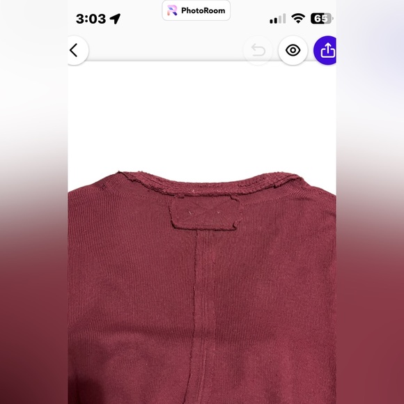 We The Free People Colby Long Sleeve Oversized Scoop Neck  Tee Plum XS NWoT - Picture 9 of 13